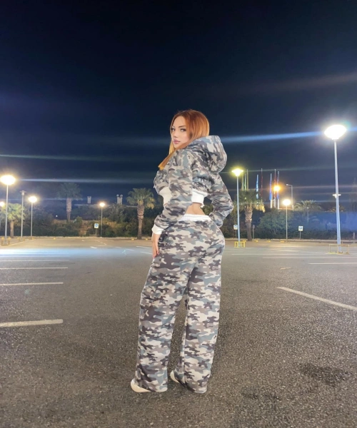 Yeşil Restock Kamuflaj Baggy Alt Üst Eşofman Takımı