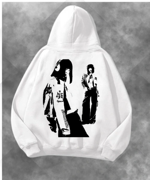 Street Girl Baskılı Unisex Oversize Kapüşonlu Sweatshirt