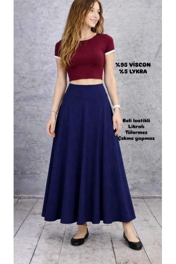 NEXXEN Parçalı Viscon Penye Etek LACİ