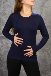 P.N.R Kadın Viskon Bisiklet Yaka Uzun Kollu Basic Body LACİ
