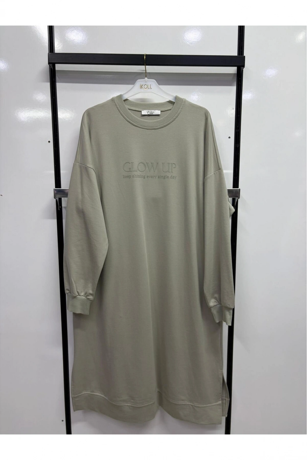 İKOLL Tonaton Yüksek Baskılı Uzun S-SHIRT YEŞİL