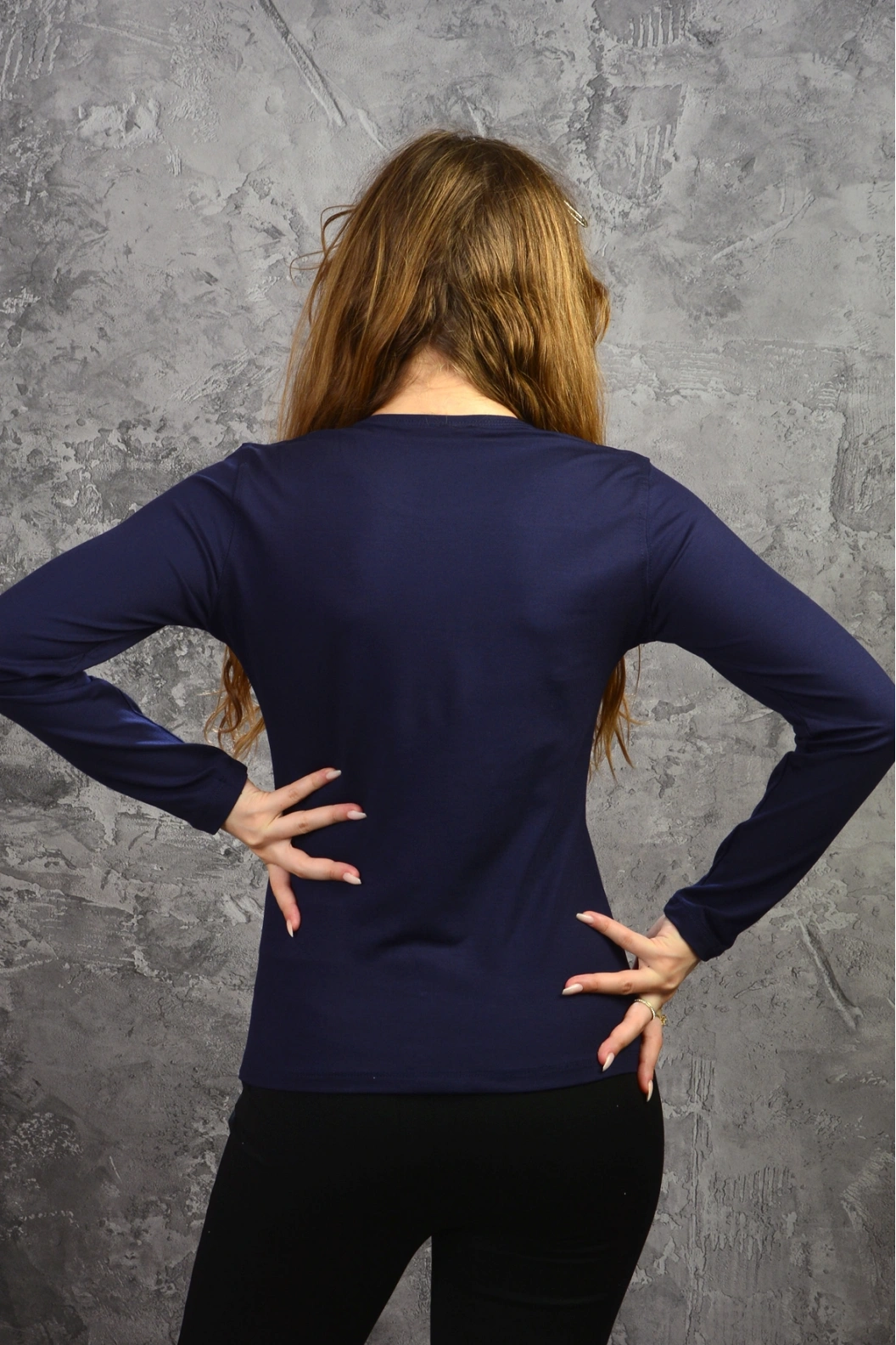 P.N.R Kadın Viskon Bisiklet Yaka Uzun Kollu Basic Body LACİ