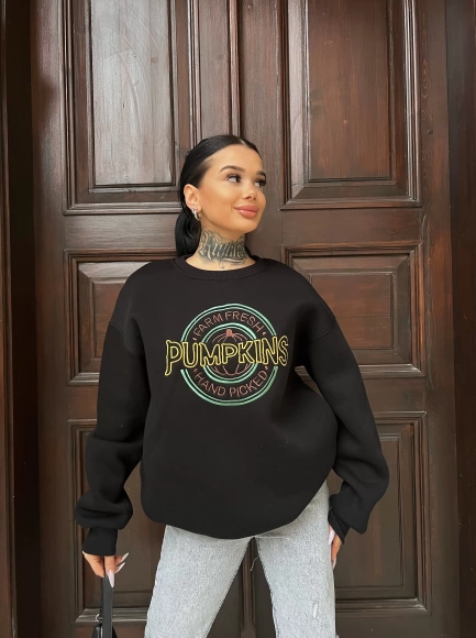 Pumkins Sweatshirt - Siyah