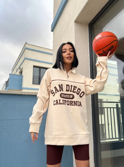 San Diego Sweatshirt -Bej