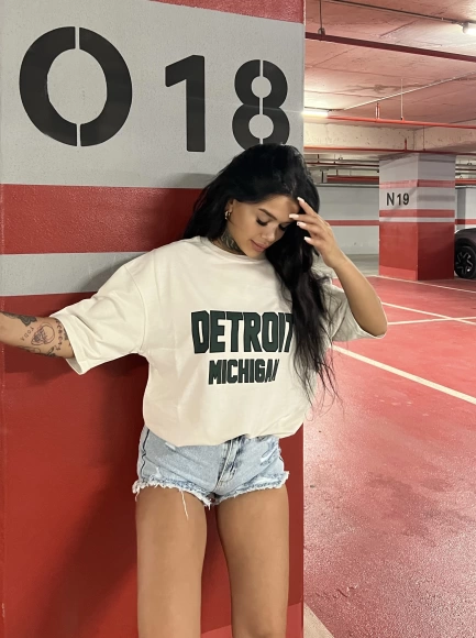 Detroit Tshirt- Beyaz