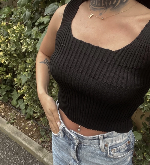 Jenn Crop- Siyah