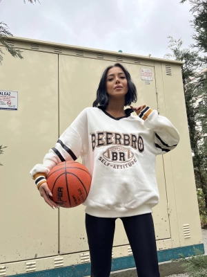 Beerbro Sweatshirt - Beyaz