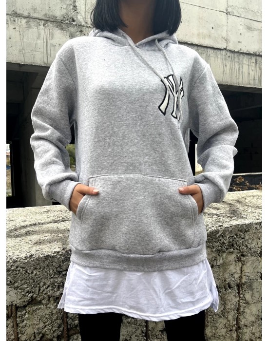 NY İkili Sweatshirt- Gri