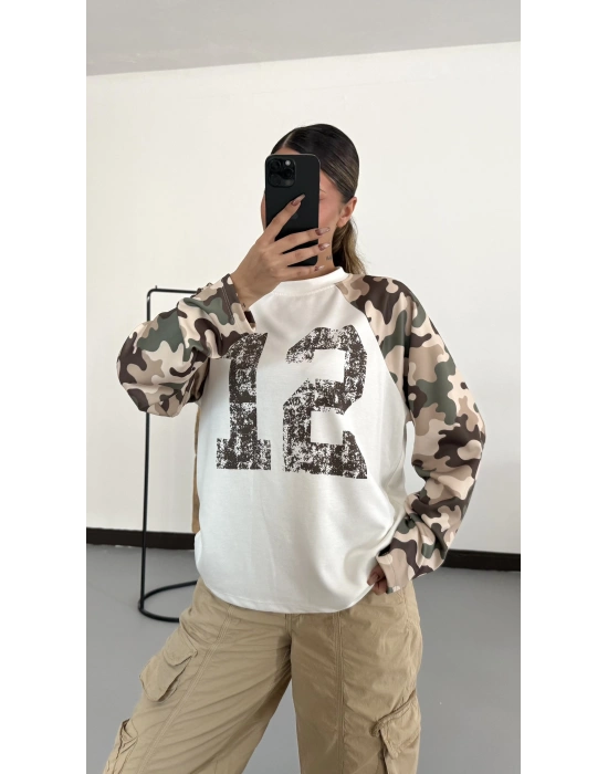 12 Kamuflaj Sweatshirt