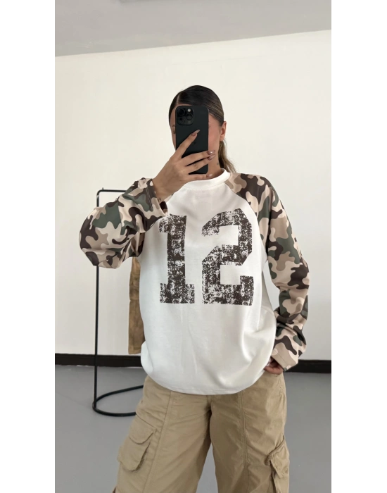 12 Kamuflaj Sweatshirt