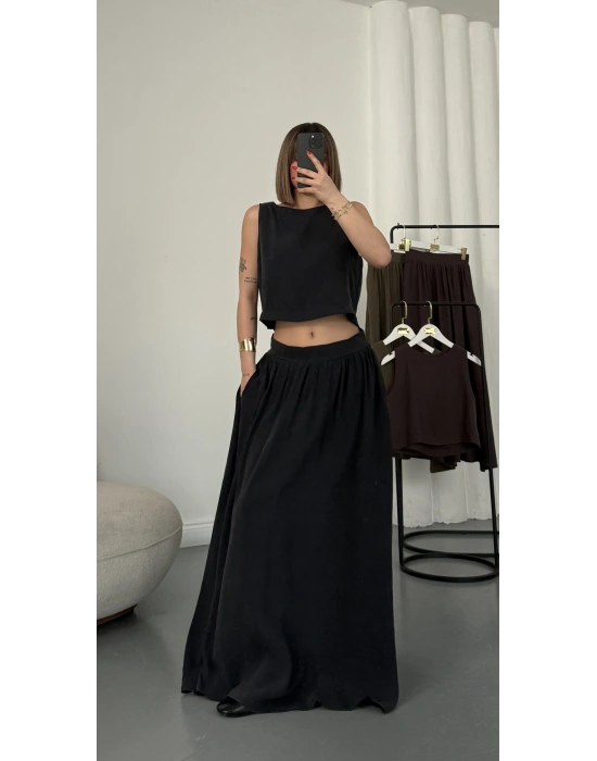 Almina Etekli Yakım - Siyah