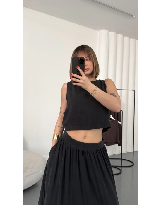 Almina Etekli Yakım - Siyah