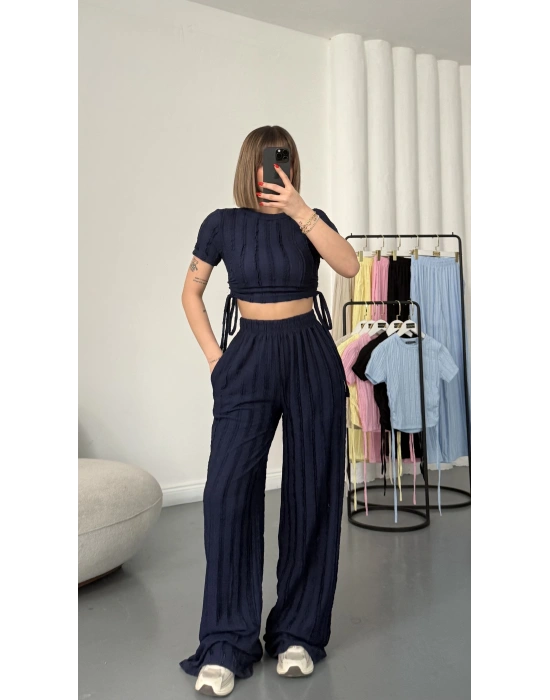 Molly Büzgülü Takım - Lacivert