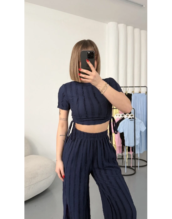 Molly Büzgülü Takım - Lacivert