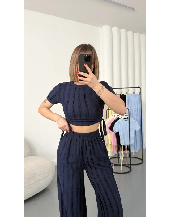 Molly Büzgülü Takım - Lacivert