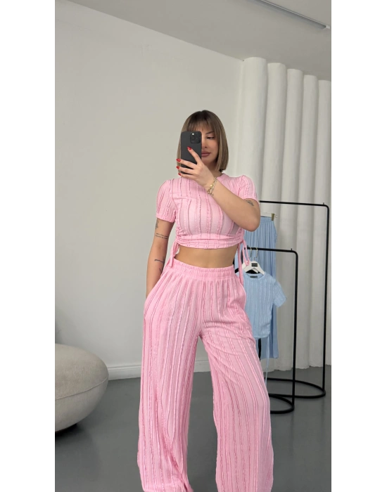 Molly Büzgülü Takım - Pembe