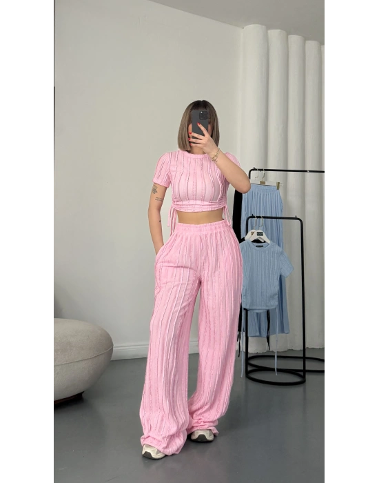 Molly Büzgülü Takım - Pembe