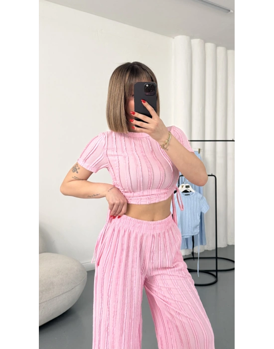 Molly Büzgülü Takım - Pembe