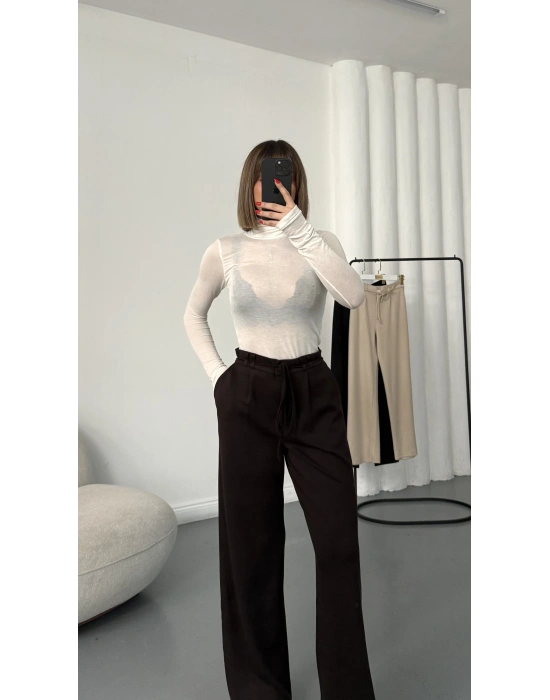 Clara İpli Pantolon - Kahve