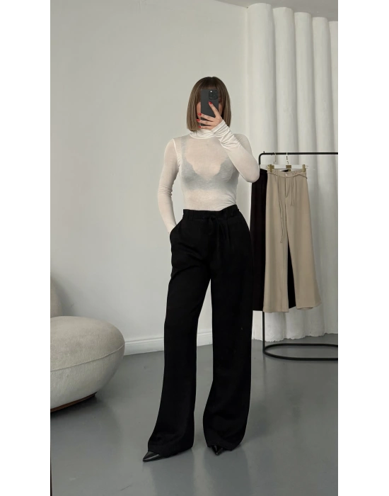 Clara İpli Pantolon - Siyah