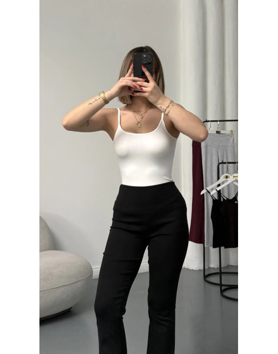 Loren İspanyol Tayt Pantolon - Siyah