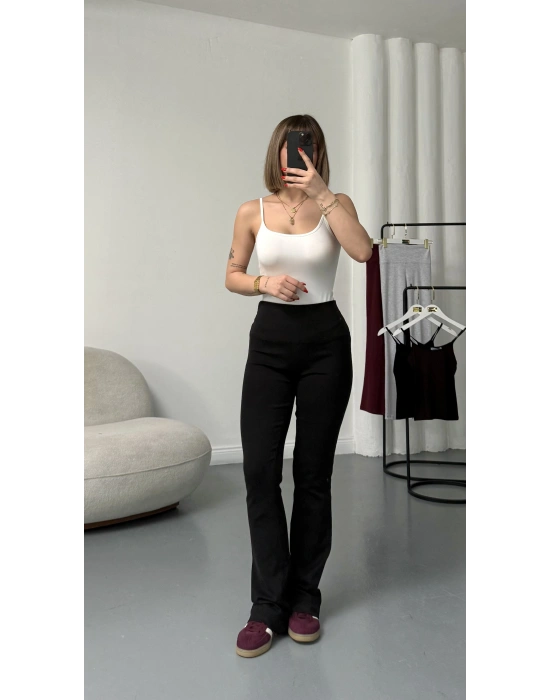 Loren İspanyol Tayt Pantolon - Siyah