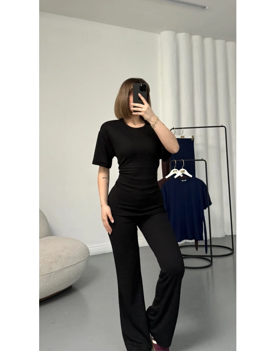 Rosa Bağlamalı Takım - Siyah