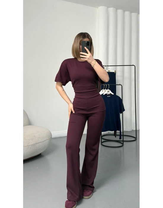 Sona Kuşaklı Modal Takım - Bordo