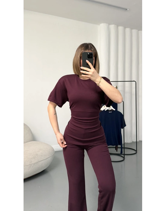 Sona Kuşaklı Modal Takım - Bordo