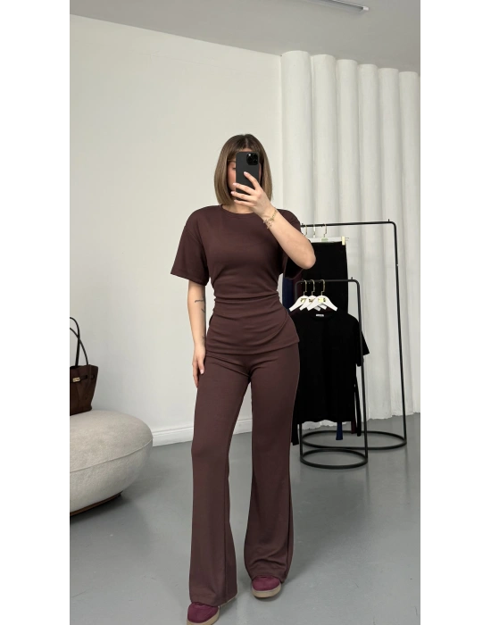 Carla Polo Yaka Takım - Kahve