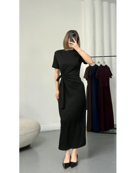 Candy Bağlamalı Elbise - Siyah