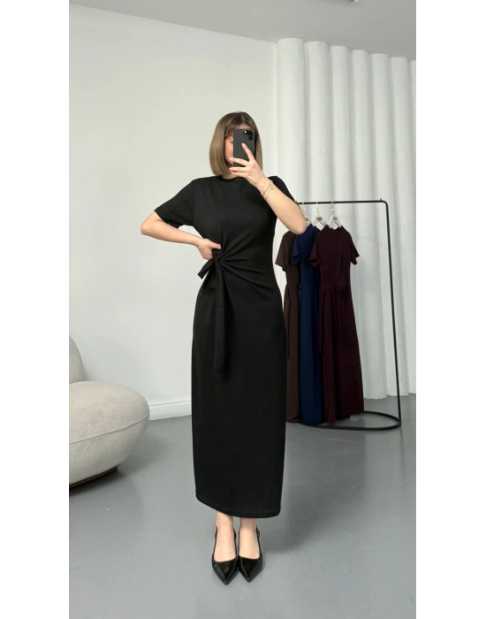 Candy Bağlamalı Elbise - Siyah