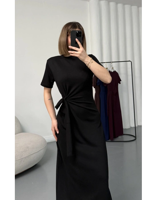 Candy Bağlamalı Elbise - Siyah