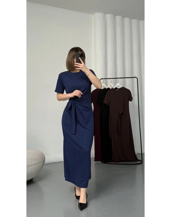 Candy Bağlamalı Elbise - Lacivert