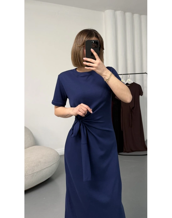 Candy Bağlamalı Elbise - Lacivert