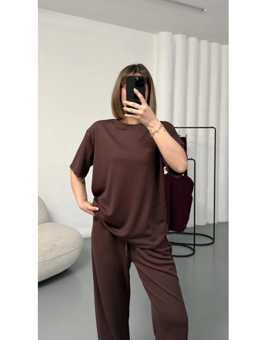 Mia Modal Takım - Kahve