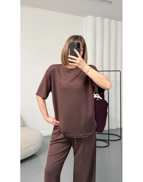 Mia Modal Takım - Kahve