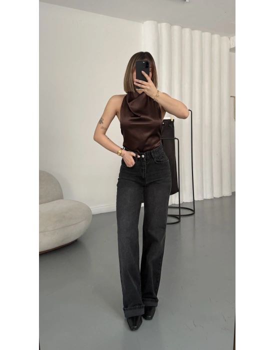 Jazz Wide Leg Jean - Füme