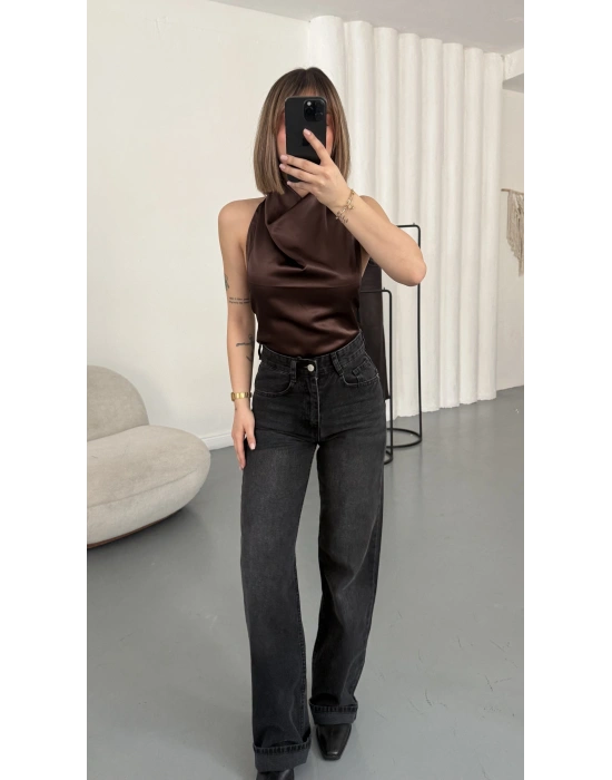 Jazz Wide Leg Jean - Füme