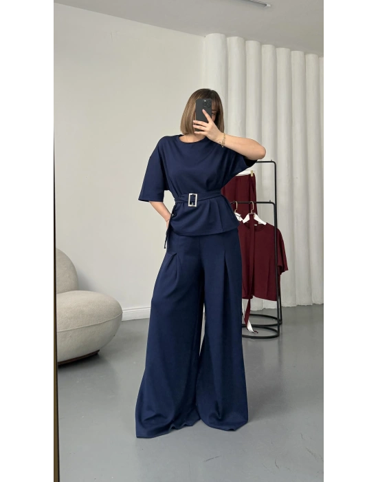 Laure Kuşaklı Takım - Lacivert