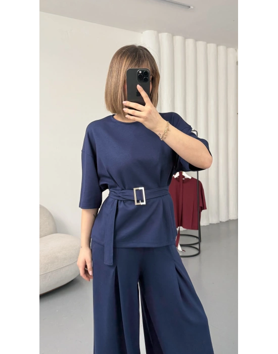 Laure Kuşaklı Takım - Lacivert