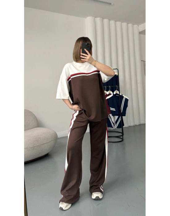 Lake Şeritli Takım - Kahve