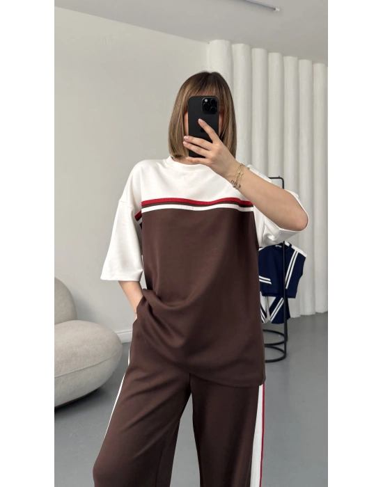 Lake Şeritli Takım - Kahve