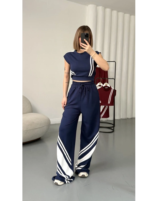 Petra Şeritli Eşofman Takım - Lacivert