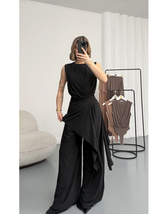 Gwen Bodysuit Takım - Siyah