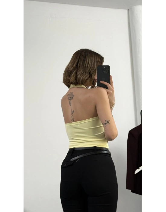 Jolie Basic Crop - Sarı