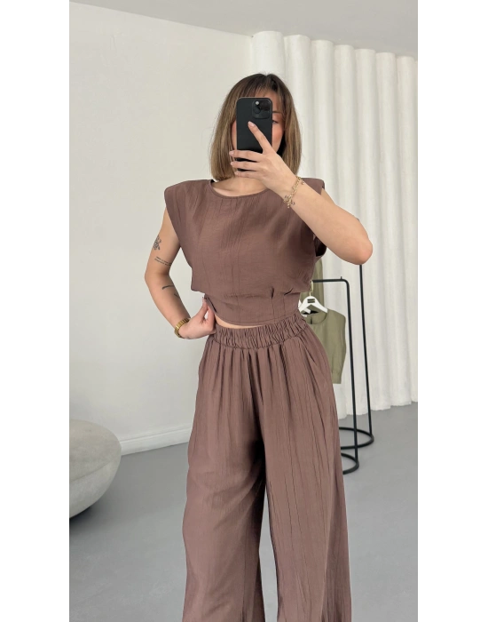 Senna Vatkalı Takım - Kahve