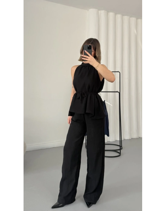 Merla Keten Takım - Siyah