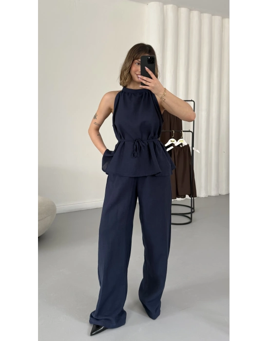 Merla Keten Takım - Lacivert