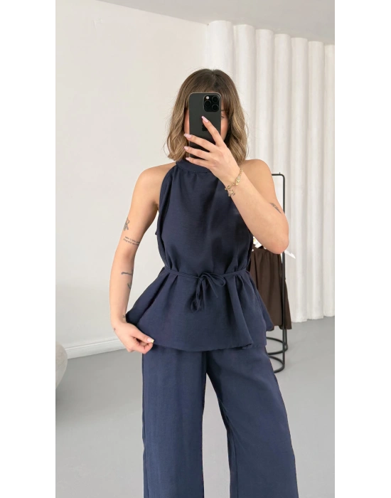 Merla Keten Takım - Lacivert